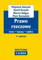 Okładka książki Prawo rzeczowe Testy. Kazusy. Tablice Kamil Grzesik, Marcin Hałgas