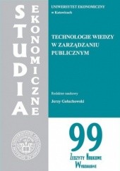 Okładka książki Technologie wiedzy w zarządzaniu publicznym. SE 99 Jerzy Gołuchowski