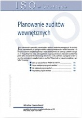 Okładka książki Planowanie auditów wewnętrznych Miroslaw Lewandowski