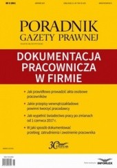 Okładka książki Dokumentacja pracownicza w firmie (PGP 8/2017) 