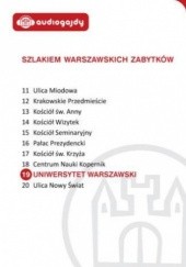 Okładka książki Uniwersytet Warszawski. Szlakiem warszawskich zabytków Ewa Chęć