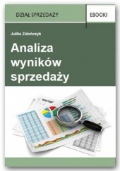 Okładka książki Analiza wyników sprzedaży Zdończyk Julita