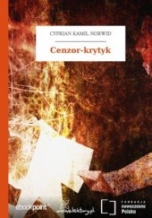Okładka książki Cenzor-krytyk Cyprian Kamil Norwid