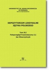 Okładka książki Depozytorium Leksykalne Języka Polskiego.  Tom XLI.  Fotoprzegląd frazematyczny (1) Jan Wawrzyńczyk