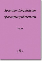Okładka książki Speculum Linguisticum Vol. 2 Jan Wawrzyńczyk