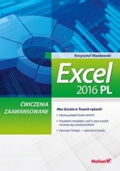 Okładka książki Excel 2016 PL. Ćwiczenia zaawansowane Krzysztof Masłowski