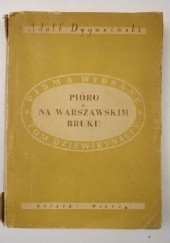 Okładka książki Pióro ; Na warszawskim bruku Adolf Dygasiński