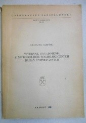 Okładka książki Wybrane zagadnienia z metodologii socjologicznych badań empirycznych Grzegorz Babiński
