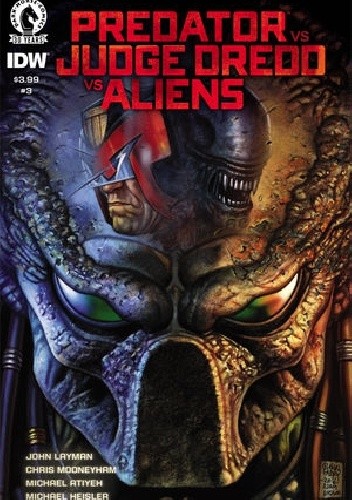 Okładki książek z cyklu Predator vs. Judge Dredd vs. Aliens