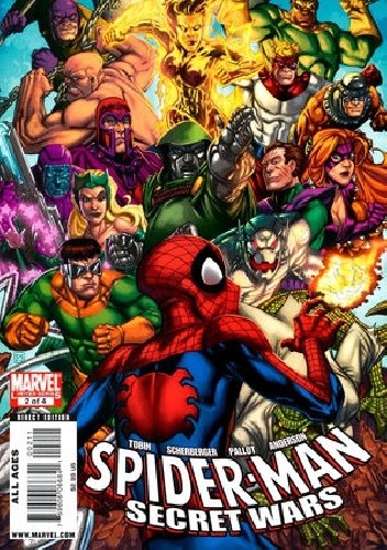 Okładki książek z serii Spider-Man & The Secret Wars