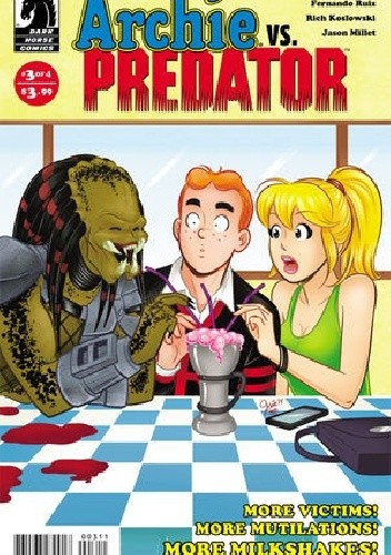 Okładki książek z serii Archie vs. Predator