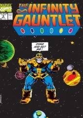 Okładka książki The Infinity Gauntlet: Cosmic Battle on the Edge of the Universe! George Pérez, Jim Starlin