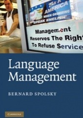 Okładka książki Language Management Bernard Spolsky
