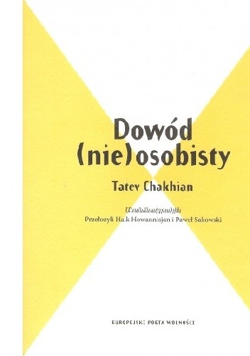 Okładka książki Dowód (nie)osobisty Tatev Chakhian