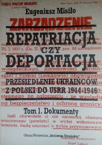 Okładki książek z cyklu Repatriacja czy deportacja