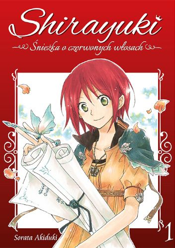 Okładki książek z cyklu Shirayuki. Śnieżka o czerwonych włosach