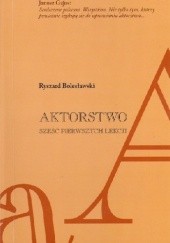Okładka książki Aktorstwo Sześć pierwszych lekcji Ryszard Bolesławski
