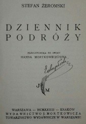 Okładka książki Dziennik podróży Stefan Żeromski