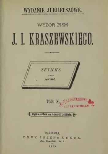 Okładki książek z serii Wybór pism J. I. Kraszewskiego. Wydanie jubileuszowe