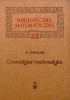 Okładka książki Gramatyka i matematyka Zdzisław Pawlak