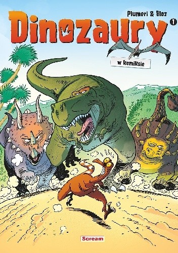 Okładki książek z cyklu Dinozaury w komiksie