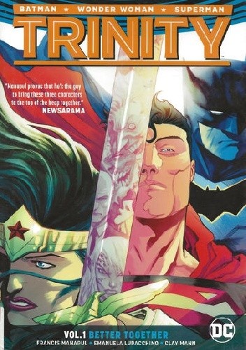 Okładki książek z cyklu Trinity DC Rebirth