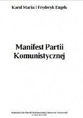 Okładka książki Manifest Partii Komunistycznej Fryderyk Engels, Karol Marks