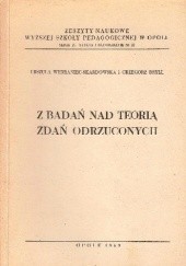 Okładka książki Z badań nad teorią zdań odrzuconych Grzegorz Bryll, Urszula Wybraniec-Skardowska