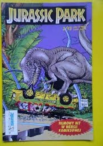 Okładki książek z cyklu Jurassic Park TM-Semic