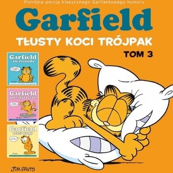 Okładki książek z cyklu Garfield. Tłusty koci trójpak