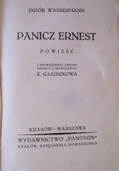 Okładka książki Panicz Ernest Jakob Wassermann