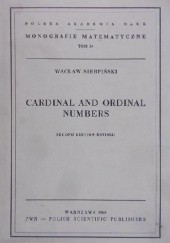 Okładka książki Cardinal and ordinal numbers Wacław Sierpiński
