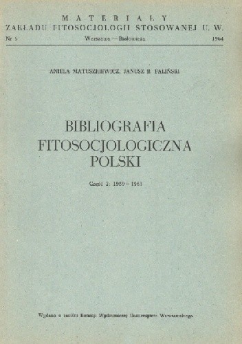 Okładki książek z serii Materiały Zakładu Fitosocjologii Stosowanej U. W.