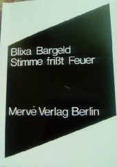 Okładka książki Stimme frißt Feuer Blixa Bargeld