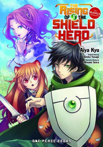 Okładki książek z cyklu The Rising of the Shield Hero: The Manga Companion
