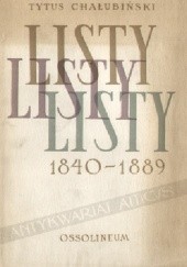 Okładka książki Listy 1840-1889 Tytus Chałubiński