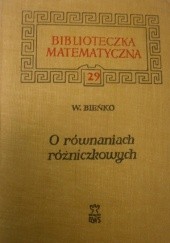 Okładka książki O równaniach różniczkowych Wojciech Bieńko