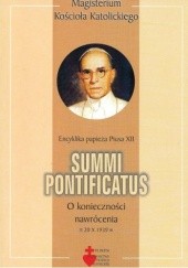 Okładka książki Summi Pontificatus. O konieczności nawrócenia Pius XII