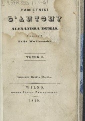 Okładka książki Pamiętniki D'Antony Aleksander Dumas