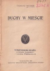 Okładka książki Duchy w mieście Tadeusz Rittner