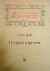 Okładka książki O pojęciu wymiaru Roman Duda