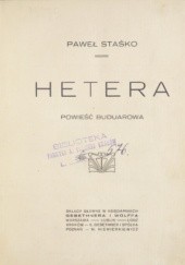 Okładka książki Hetera. Powieść buduarowa Paweł Staśko
