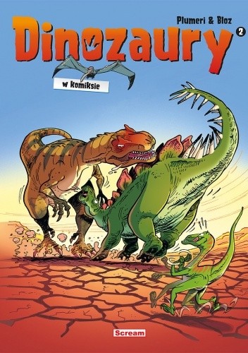 Okładki książek z cyklu Dinozaury w komiksie