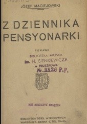 Okładka książki Z dziennika pensyonarki: romans Józef Maciejowski