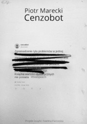 Okładka książki Cenzobot Piotr Marecki
