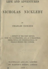 Okładka książki Life and adventures of Nicholas Nickleby Charles Dickens