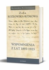 Okładka książki Wspomnienia z lat 1893-1923 Zofia Kozłowska-Budkowa