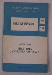 Okładka książki Historia językoznawstwa Adam Heinz