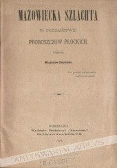 Okładka książki Mazowiecka szlachta w poddaństwie proboszczów płockich Władysław Smoleński