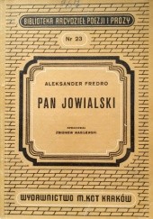 Okładka książki Pan Jowialski Aleksander Fredro